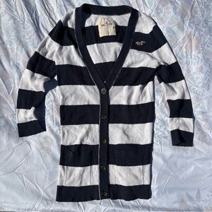 Striped Navy and white Cardigan